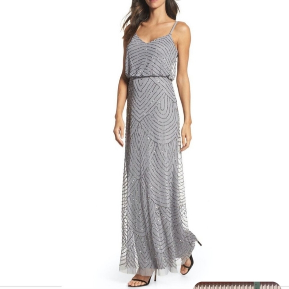 *NWT* Adrianna Papell Art Deco Beaded Gown
